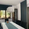 Interior trends - curtains in bottle green color