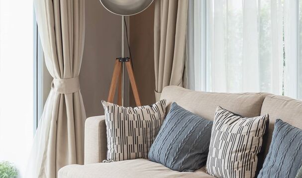 Collection of curtain, drapes, trends in 2024.