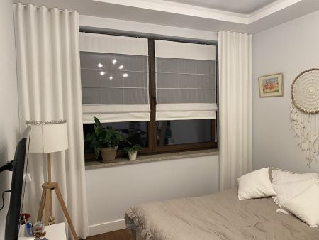 Installation of the Roman blind