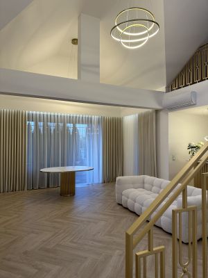 living room inspiration-elegant champagne-coloured velvet curtains 3